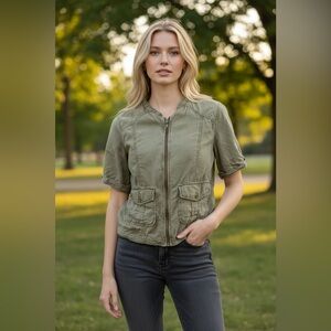 Chambray Los Angeles Green Utility Shirt Medium